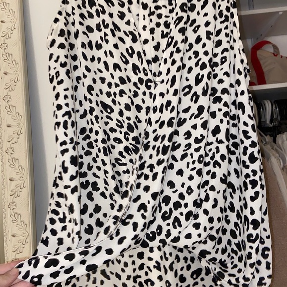 Leopard High Low Wrap Blouse - Picture 2 of 3